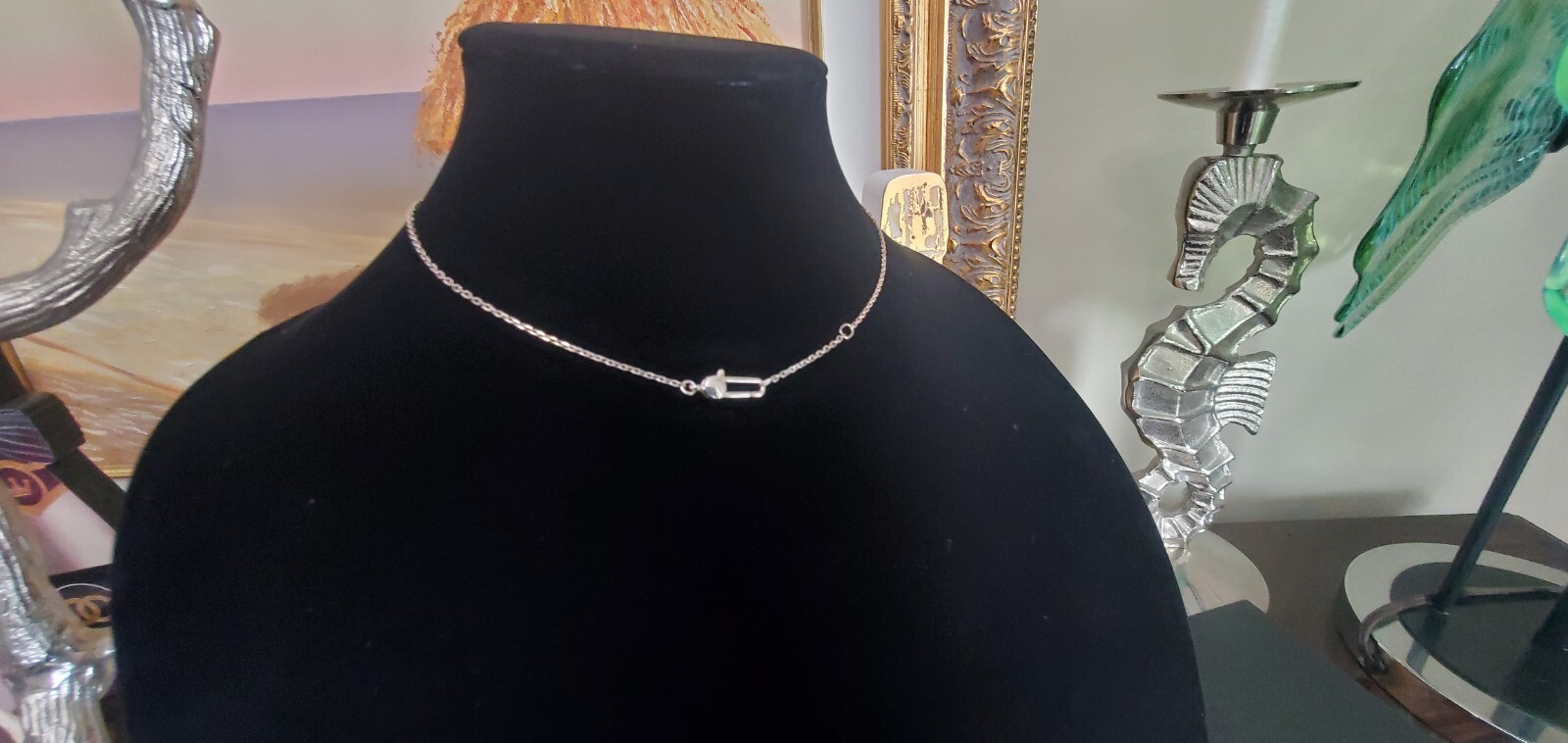 Gucci Trademark Necklace Chain Logo Square Pendant 925 Sterling Silver Rare NIB