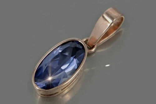 Unique 3.00Ct Blue Tanzanite 14K Rose Gold Finish Solitaire Pendant With Chain