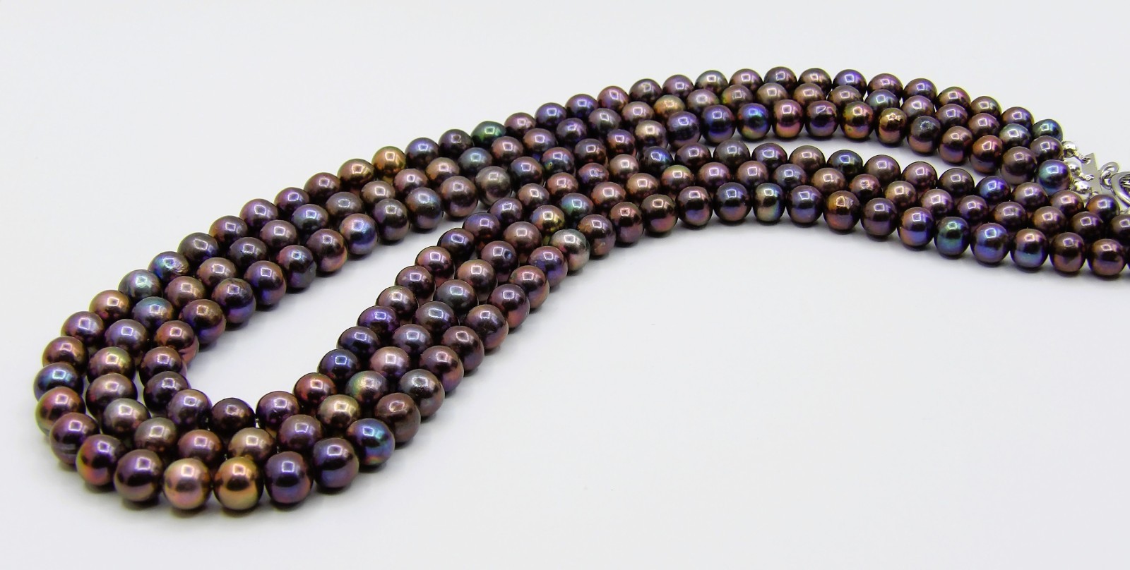 20 inches long Dark Potato Layered Genuine Freshwater Pearl Necklace NK971
