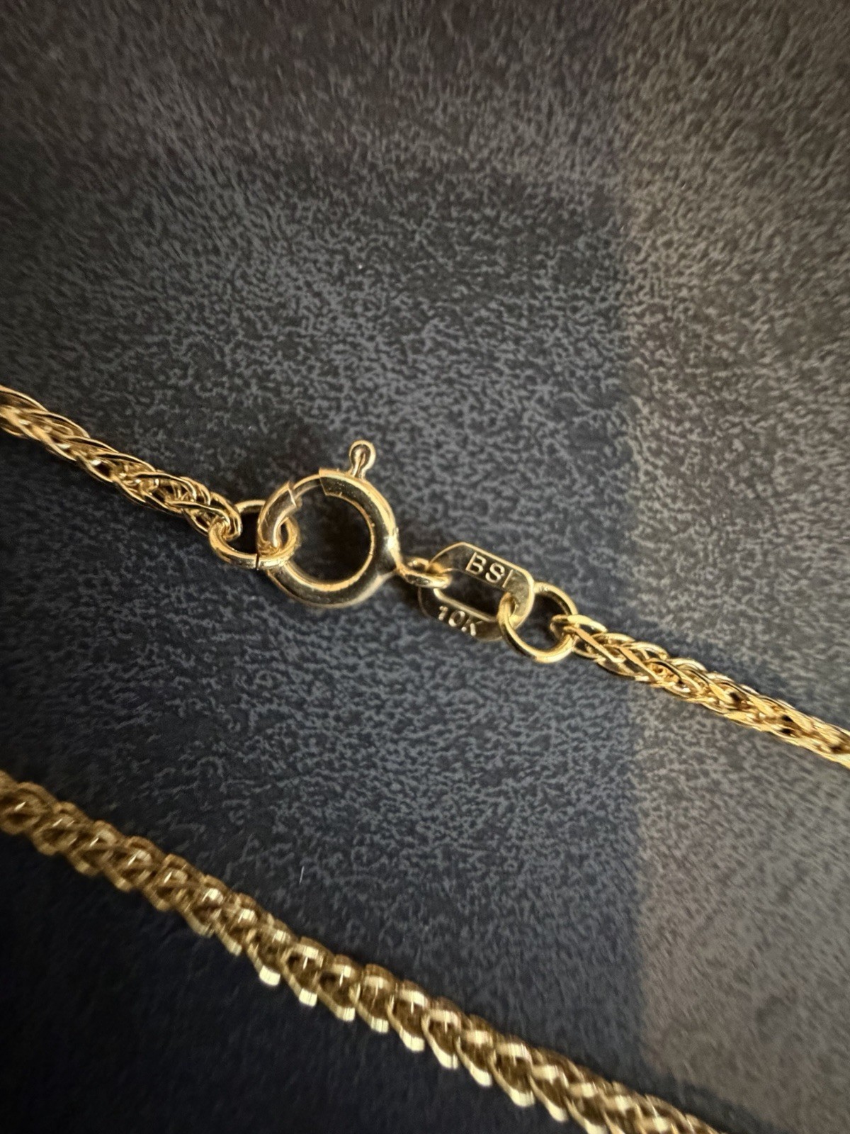 20” 10k Real Gold Spiga Wheat Necklace Chain 1.4mm