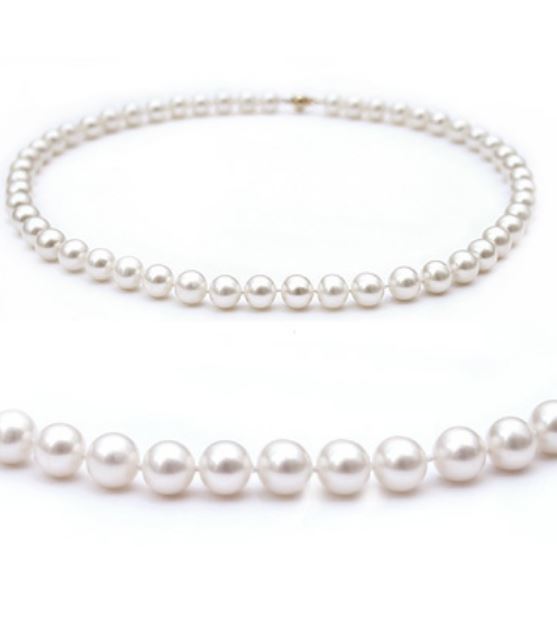Akoya pearl (Grade AA+, 7.5-8mm) necklace with 14K gold clasp NKL040022 – 18″