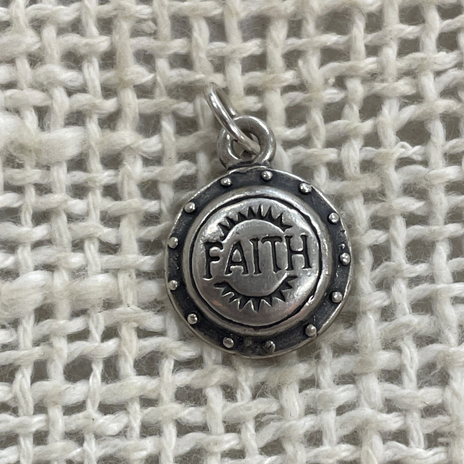 Sterling Silver 925 Armor of God Shield Of Faith Charm Pendant