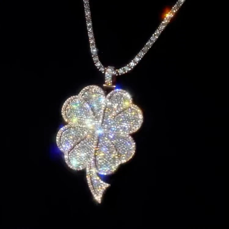 2.50Ct Round Cut Natural MOISSANITE Men’s Pendant 14k White Gold Plated