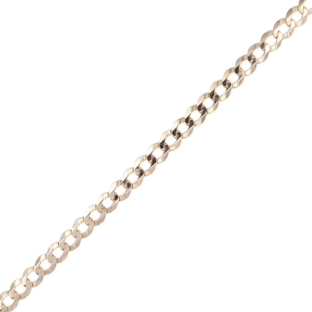 Amoro 4.5mm Curb Link Chain 23.5″ Necklace 10k Yellow Gold Italy 10.01 Grams