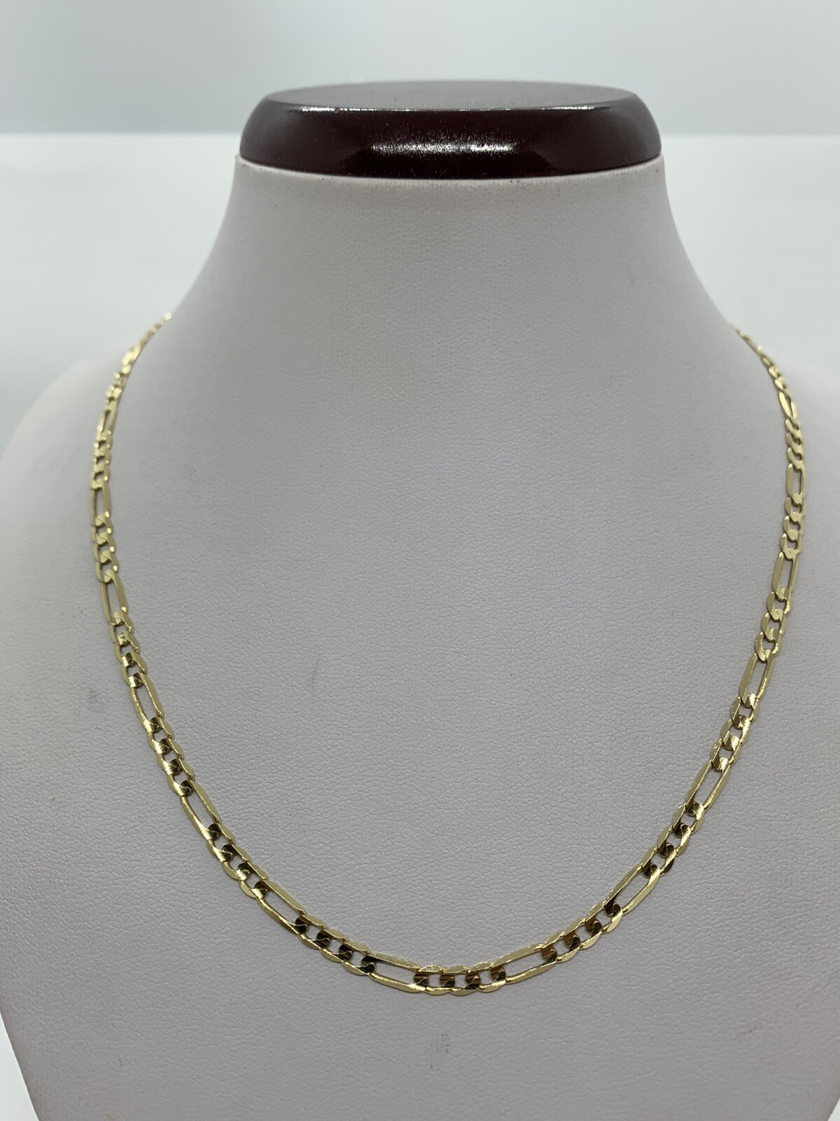 14K Solid Gold Figaro Link Chain Necklace Men”s Women’s 4mm 18″-26″