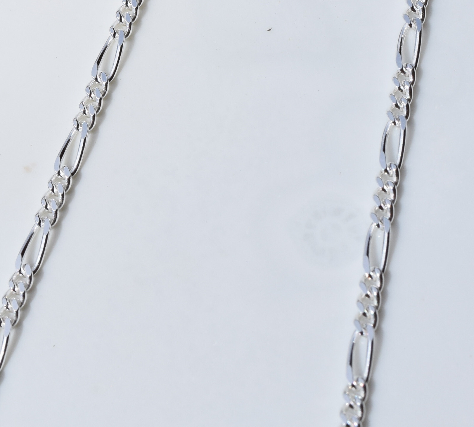 Figaro 3 + 1 Chain Italian 925 Sterling Silver 2.1mm Chain 18″ Spring Ring Clasp