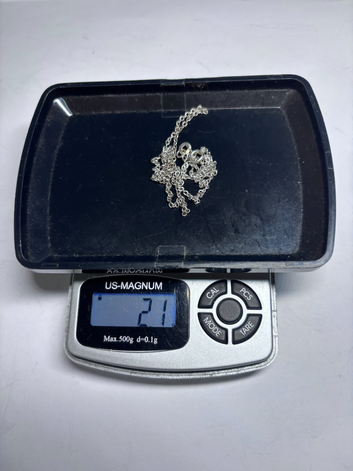 Sterling Silver Cable Chain Necklace 2.1g 16in