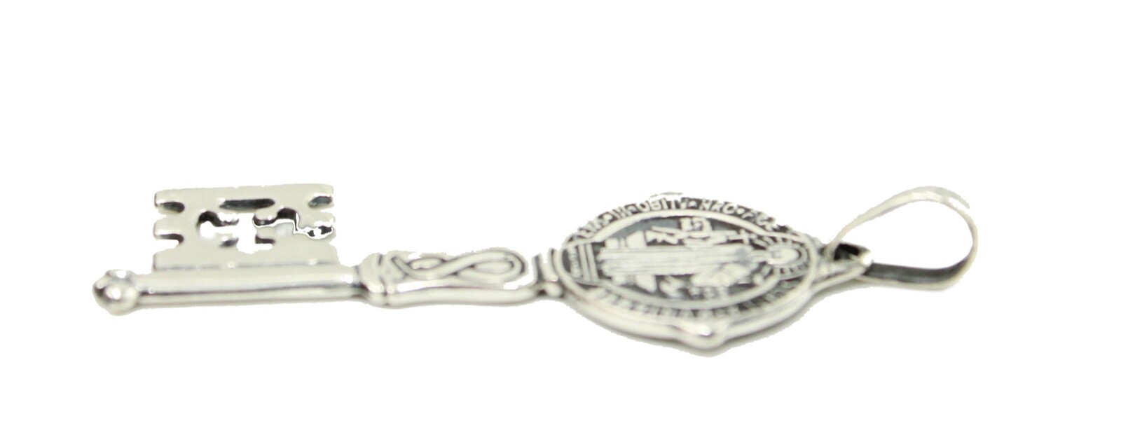 San Benito Key Pendant .925 Sterling Silver Pendant – St Benedict Key Silver