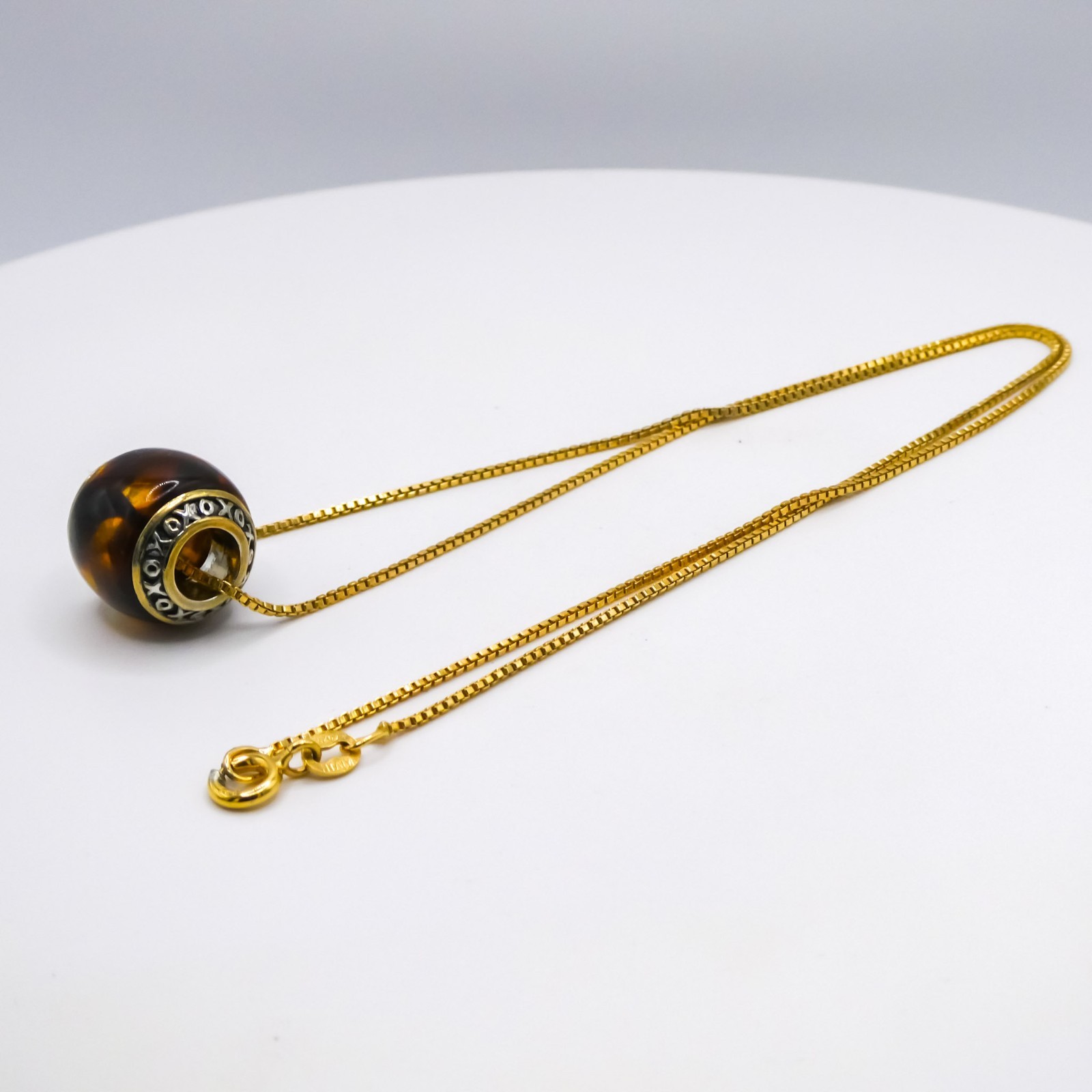 Italy Sterling Silver 925 Love XO 18″ Vermeil Womens Slide Pendant Necklace