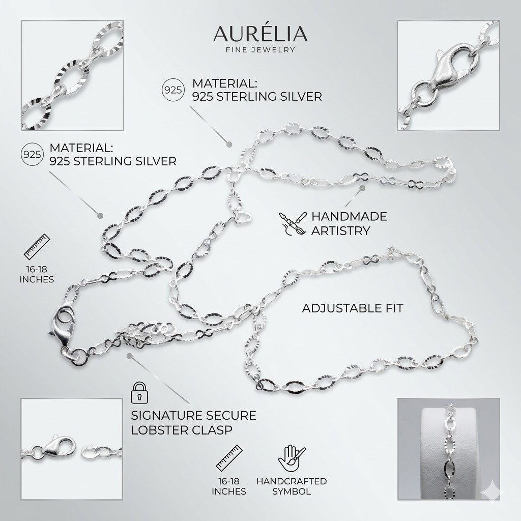 925 Sterling Silver Open Oval Link Necklace Layering Chain Unisex 16″ To 28″
