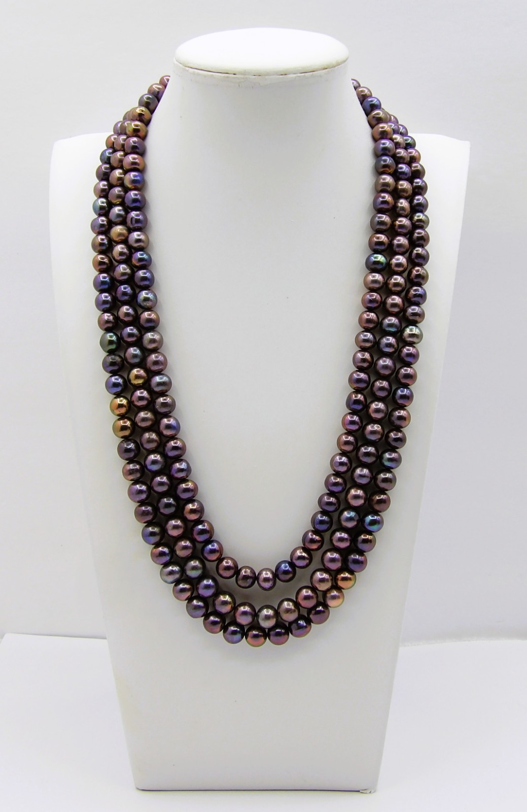 20 inches long Dark Potato Layered Genuine Freshwater Pearl Necklace NK971