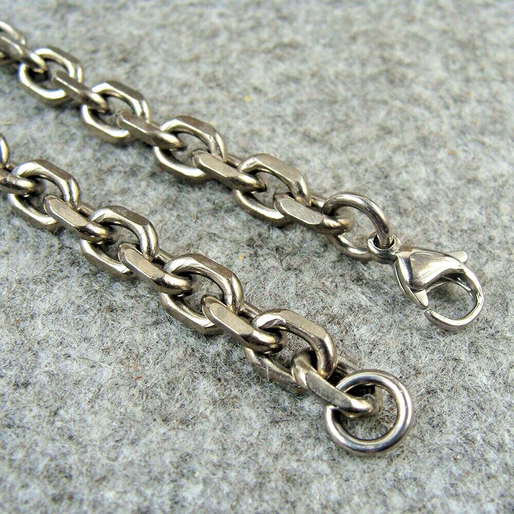Titanium O Shaped Chain Anti-allergy Necklace, Width – 7mm, Length – 25.59″ Gift