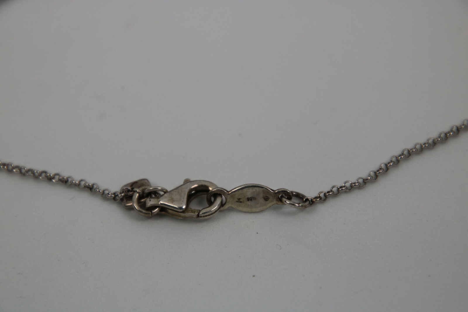 Two Pear Shaped Amethysts and Marcasite Sterling Silver Pendant Necklace 5 Grams