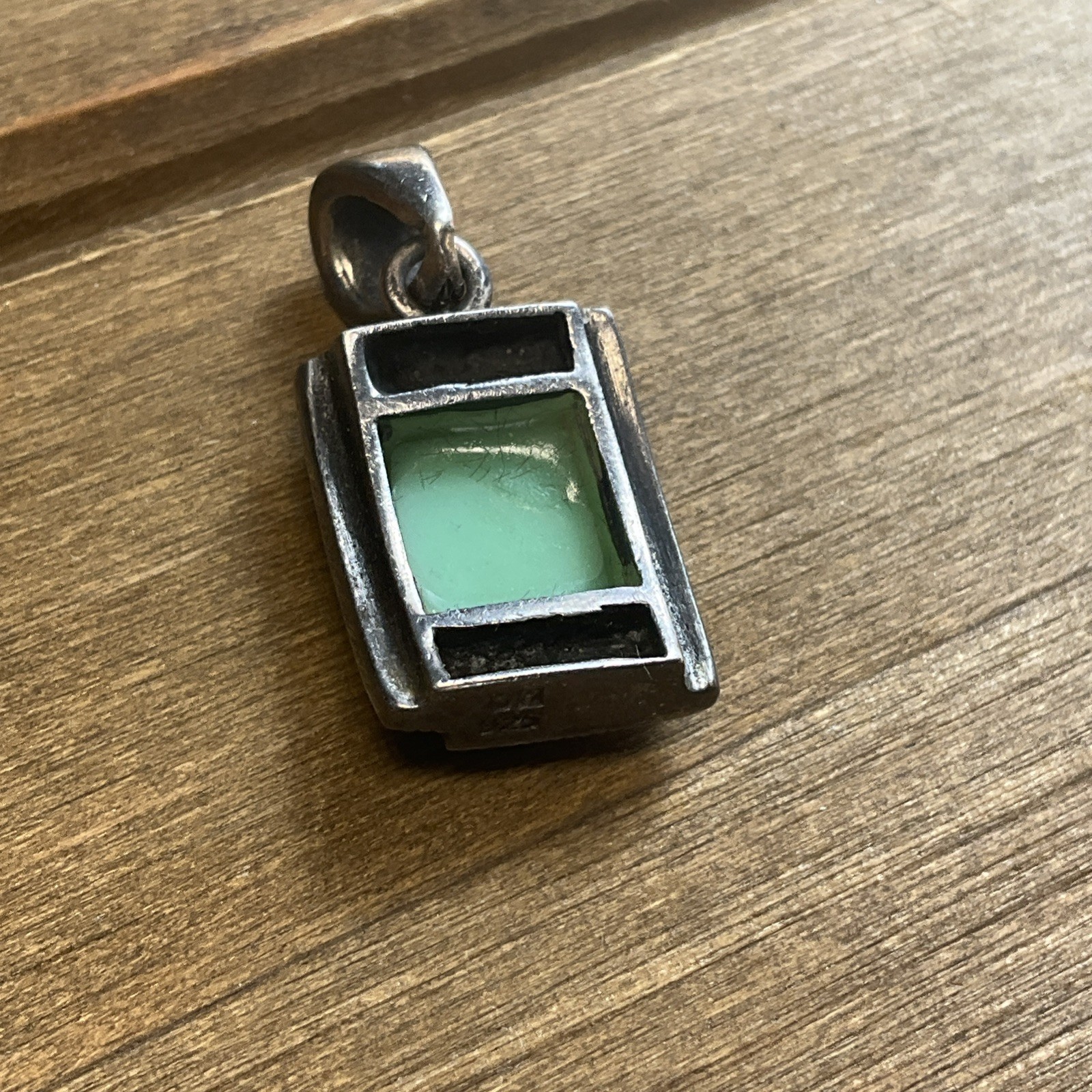 Marcasite & Green Necklace Sterling Silver 925 Italy – 4.20 Grams