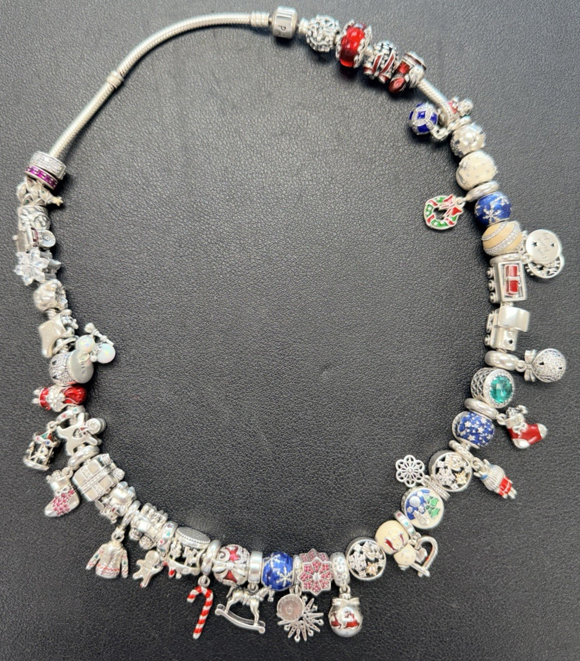 PANDORA ALE 925 Sterling Silver With 52! ALE Charms Necklace! OVER 200 Grams!!