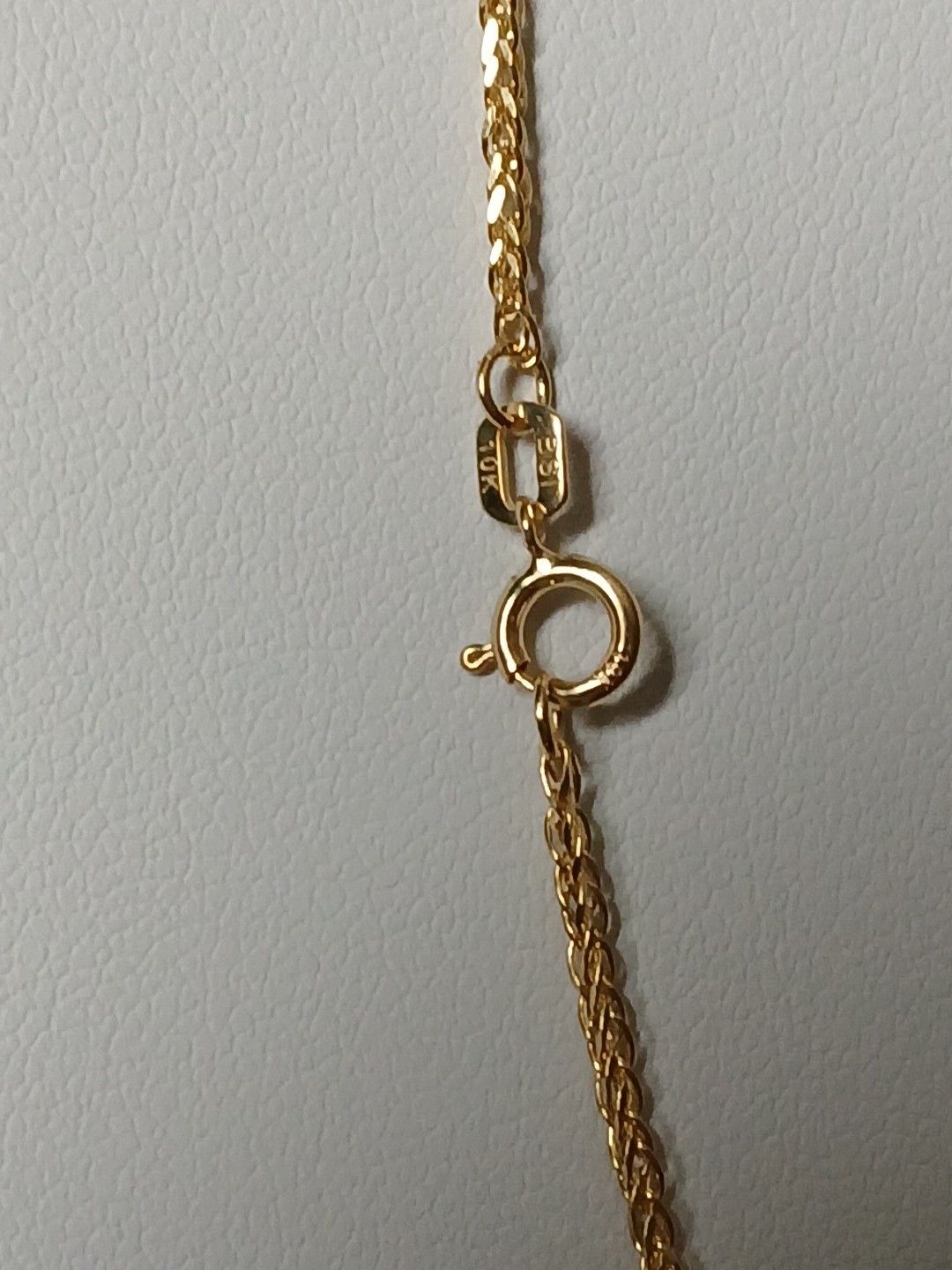 10k Gold Spiga Wheat Chain Necklace 1.7mm 16 Inch