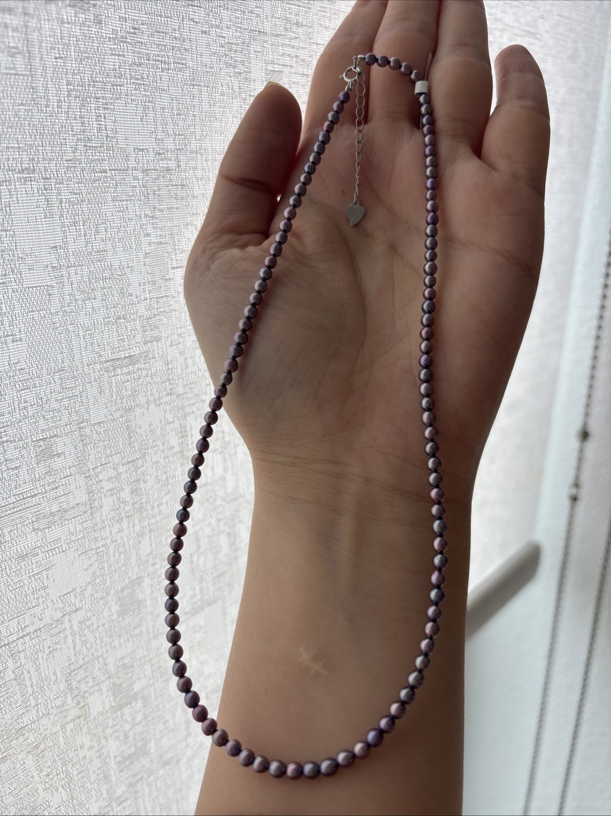 Purple Color Freshwater Pearl Neclace Necklace 16 Inches