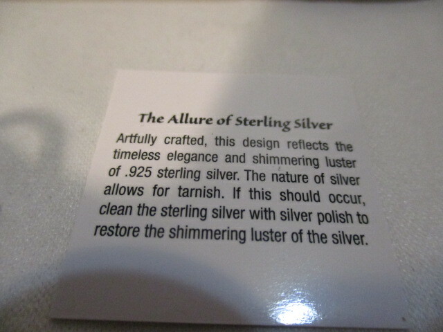 AVON Sterling Silver For The Love Of Animals Necklace “CAT” 19″ Long