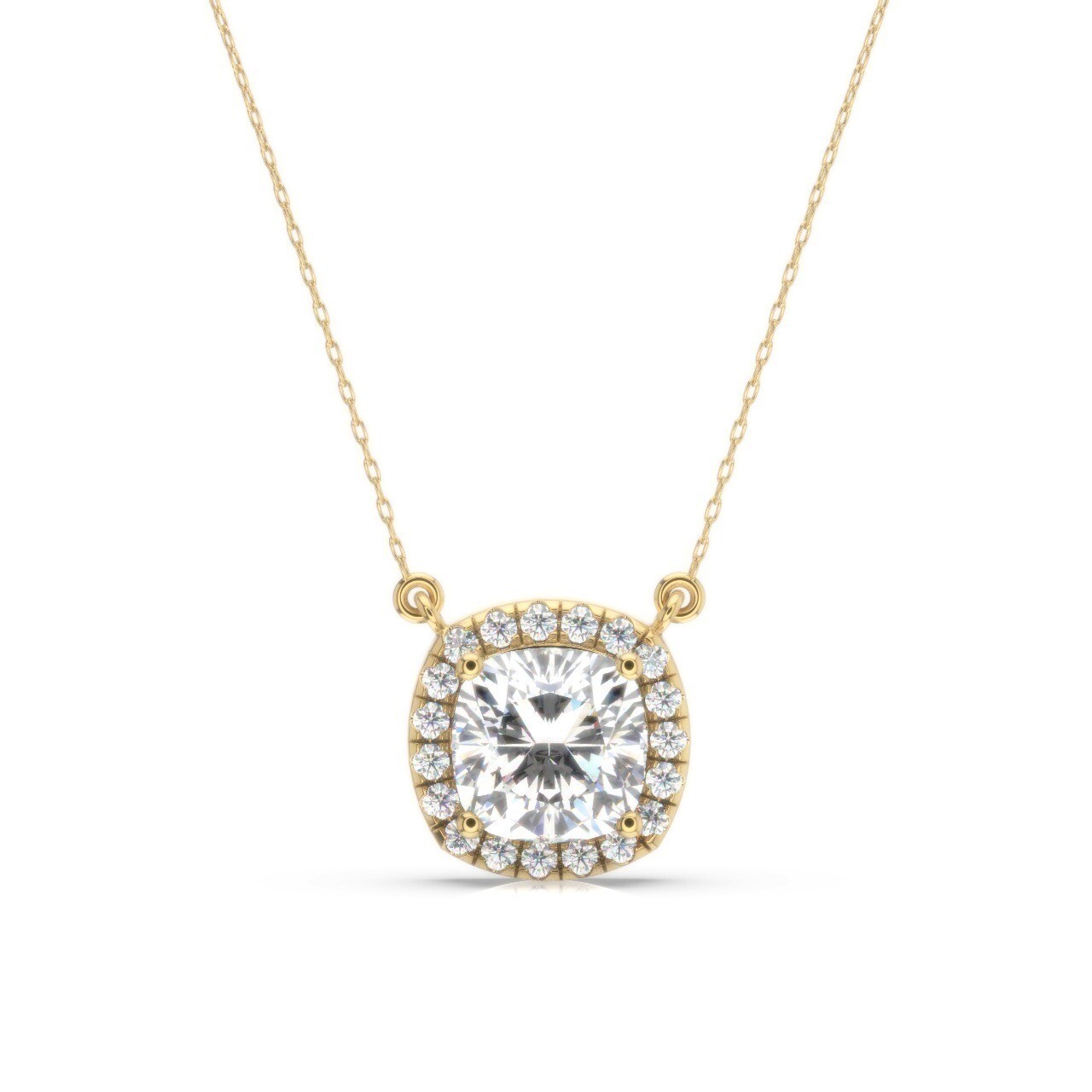 IGI Diamond Pendant VVS1 D Cushion 1.10 Ct Lab-created 14k White Gold Eye Clean