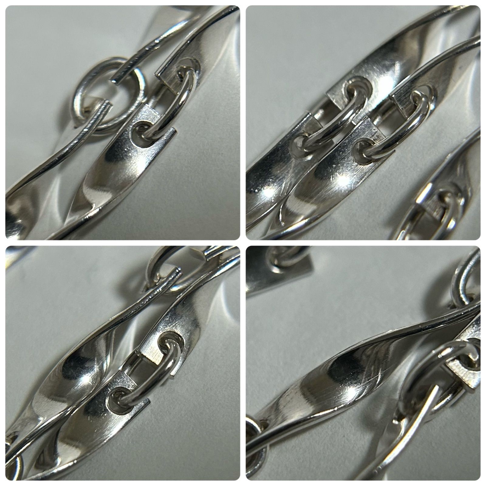Georg Jensen #283C Twist Long Necklace Sterling Silver 925 Danish Modern 70cm