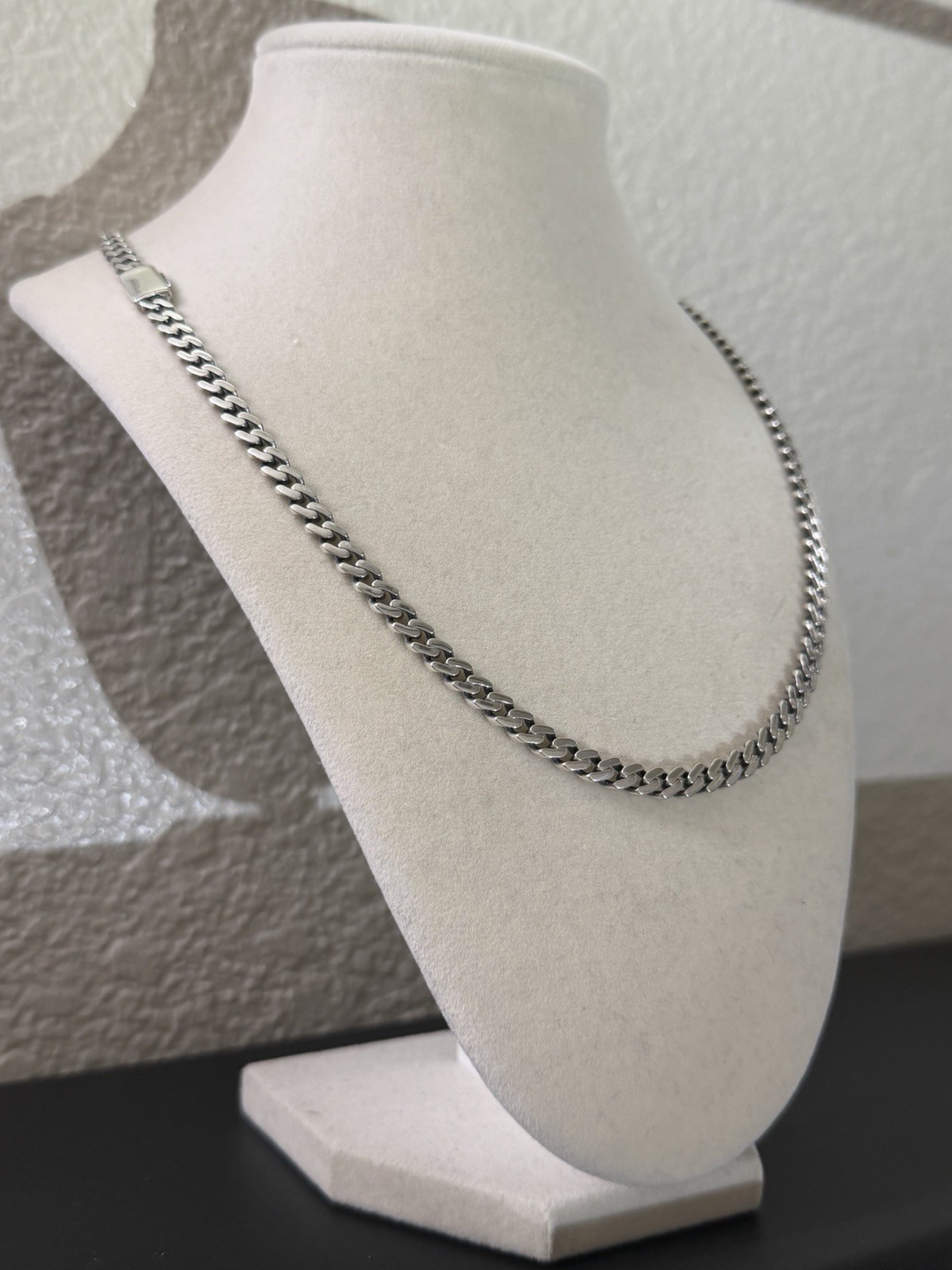 24 inch 5.5mm – Solid 925 Sterling Silver Monaco Miami Cuban Chain