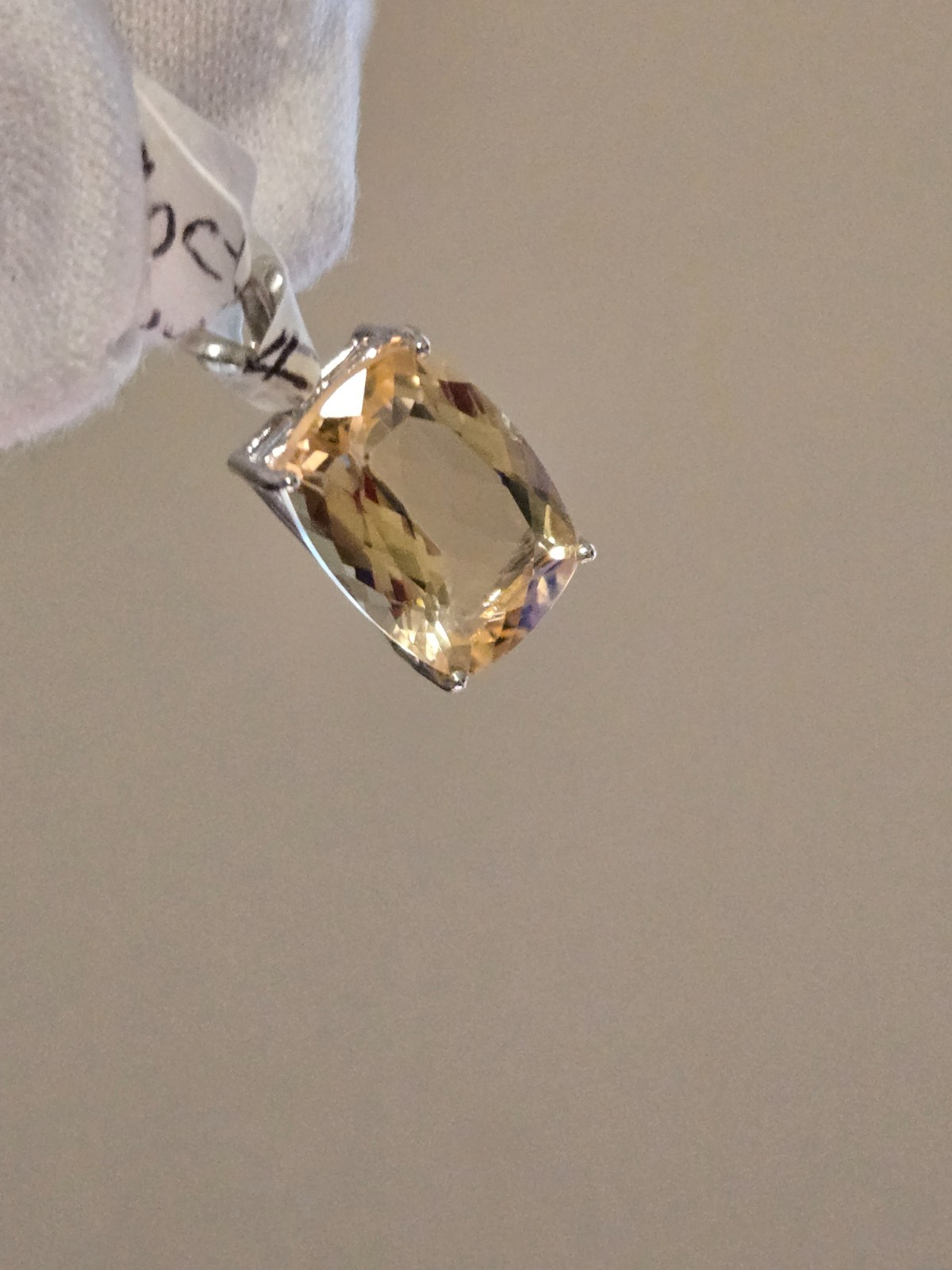 EXCELLENT CITRINE PENDANT 6.90CT NATURAL GLOWING/GREAT SATURATION/COLOR/LUSTER!