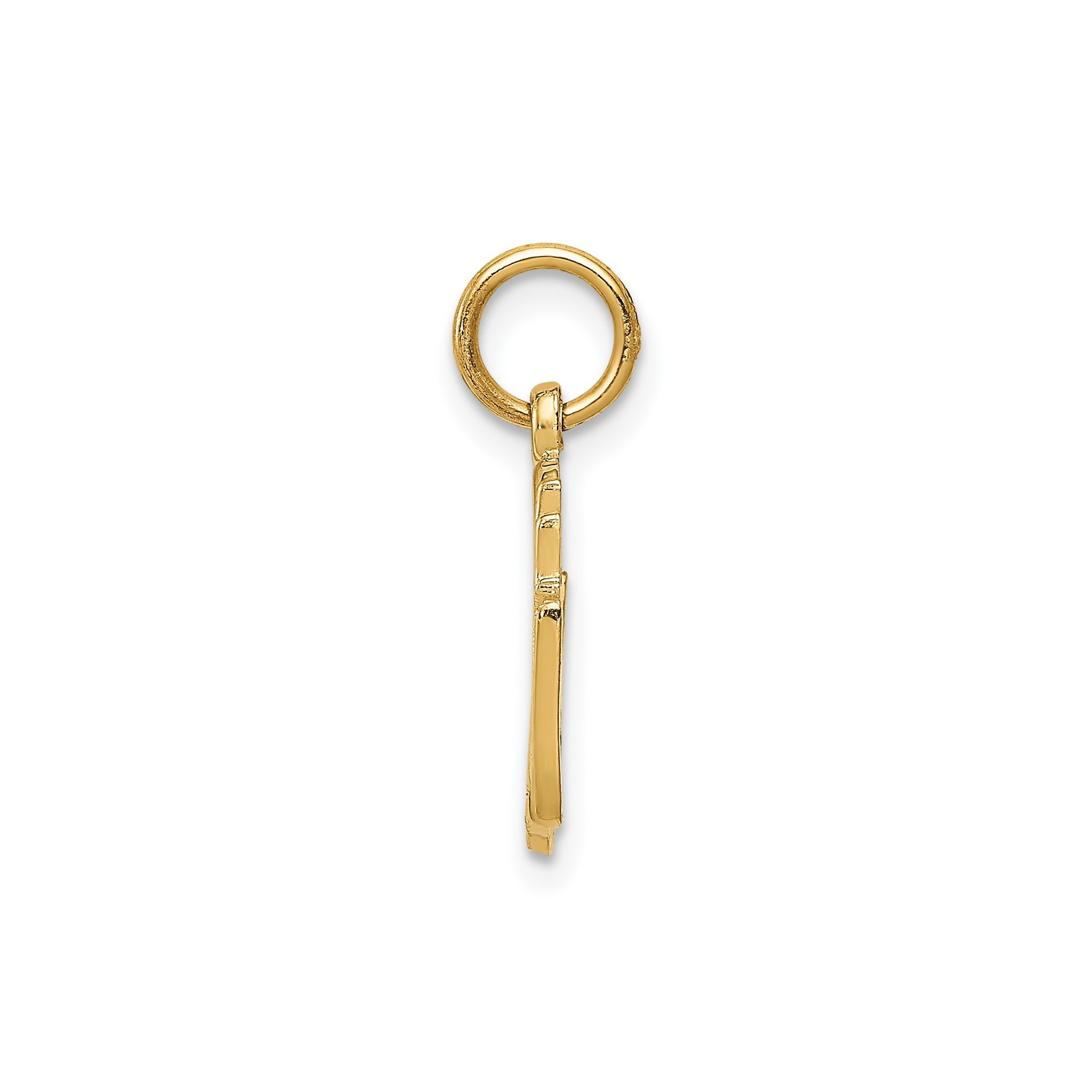 14k Yellow Gold 50th Anniversary Pendant Charm for Women Script Design Keepsake