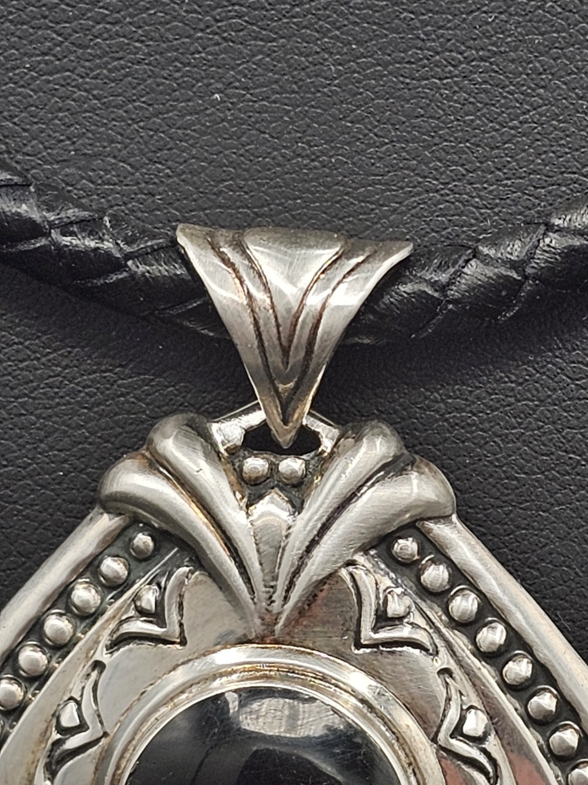ATI Mexico 925 Sterling Silver Statement Gothic Shield Pendant Necklace