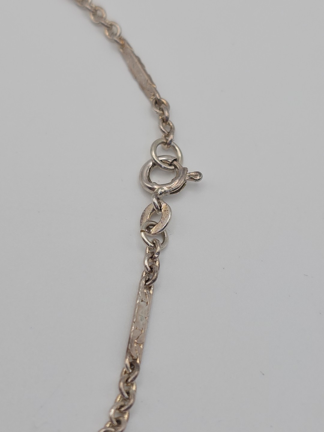 Vintage Sterling Silver 925 Bar Chain Necklace 15″ INCH 2mm 5.3 GRAMS