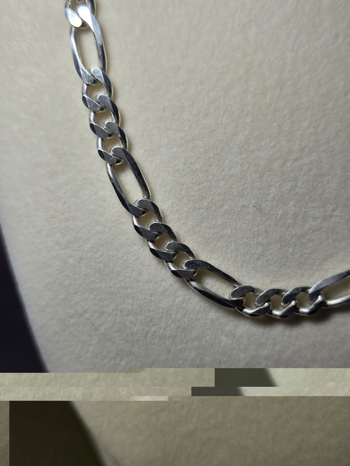 SXI Italy 925 Solid Sterling Silver Figaro Chain Necklace 20 Inch. 5.6mm Width.