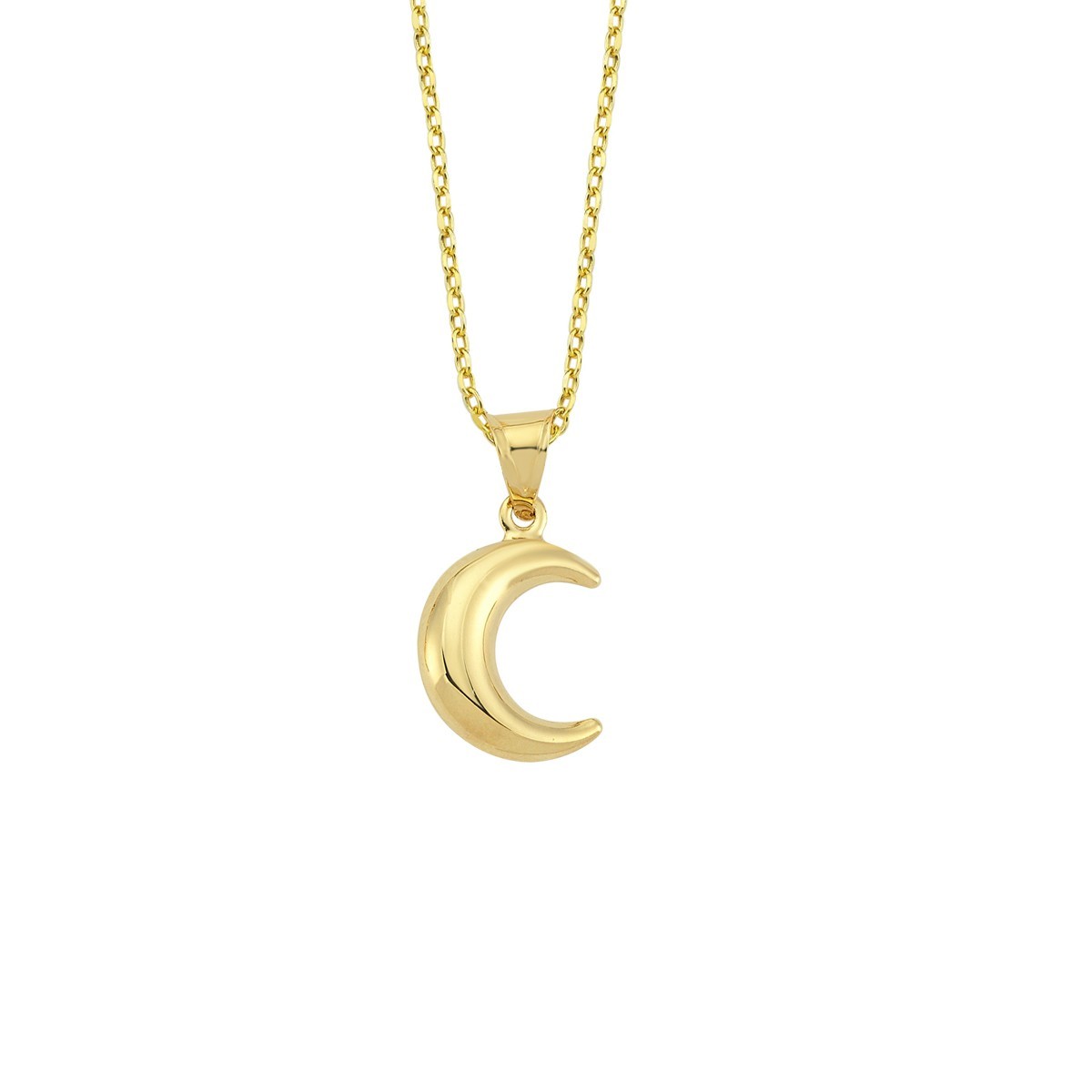 Minimalist Gold Charm Necklace – Heart, Key, Crescent Moon Pendants 22 inches
