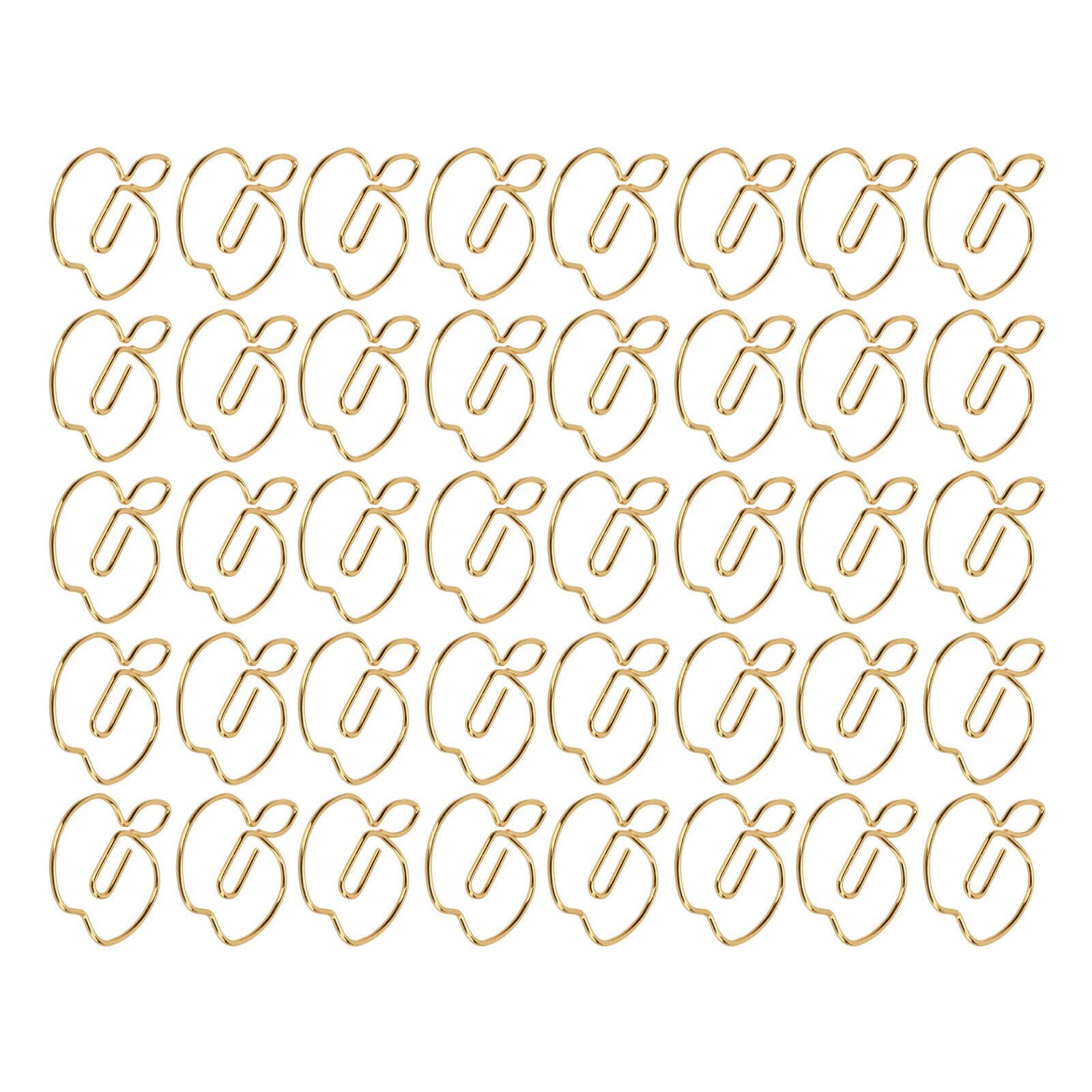 40Pcs Paper Clip Golden Apples Shape Creativity Personality Large Size Craft