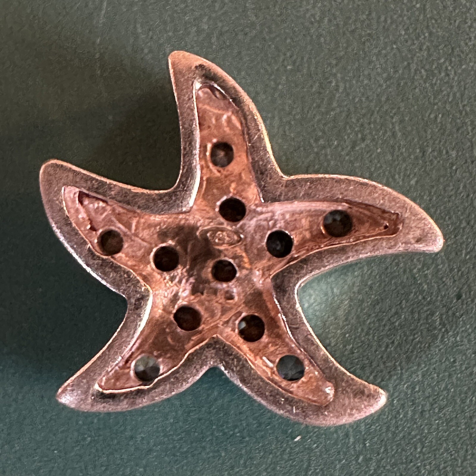 Sea Tiny Starfish Slide Pendant Star Clear Crystal 925 Watson Sterling Silver