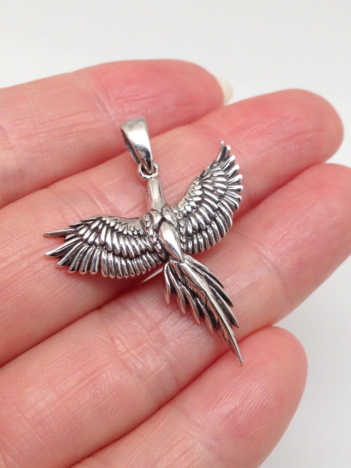 925 Sterling Silver Phoenix Pendant for necklace Womens 25mm(0.98″)/33mm(1.3″)