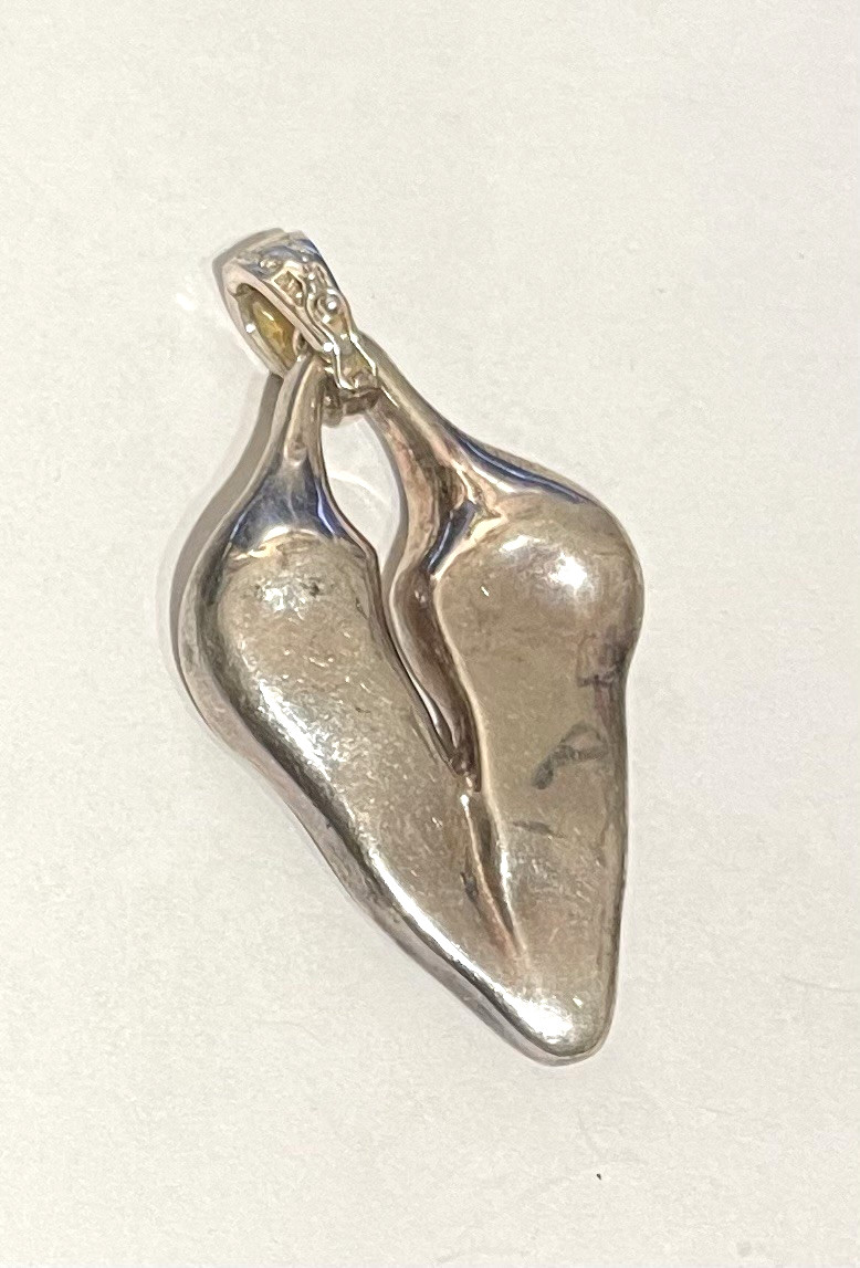Broken Heart “Forgive” Pendant, Robert Lee Morris RLM Studio Sterling Silver 925
