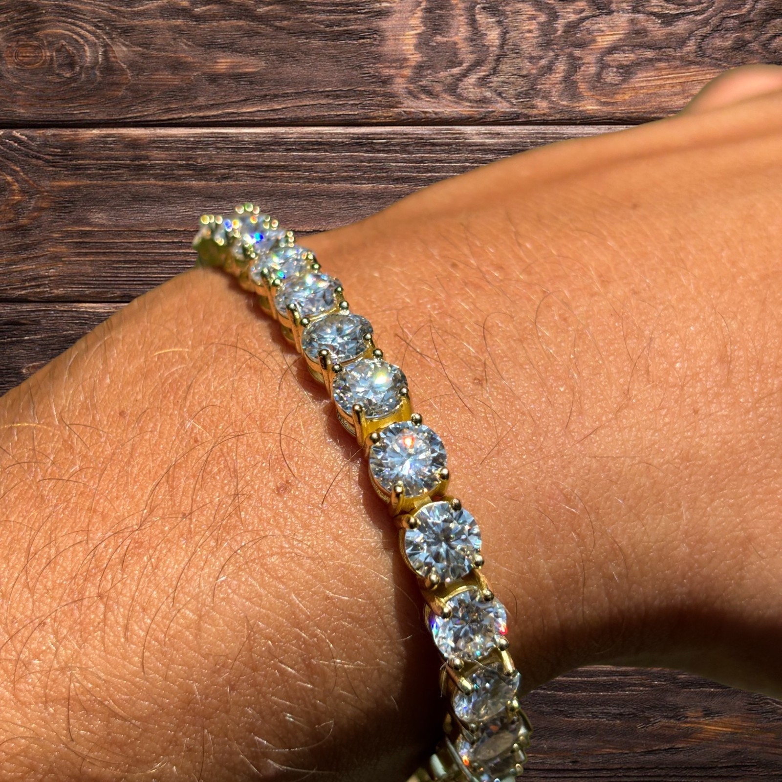 6mm Tennis Bracelet – Moissanite Or CZ – 925 Silver or 14k Gold/Rose Vermeil