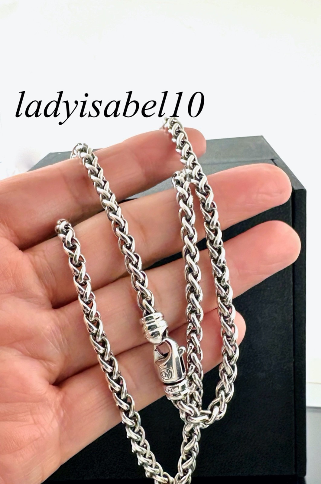 David Yurman Wheat Chain 4mm Necklace Sterling Silver 17.25″ 26 grams
