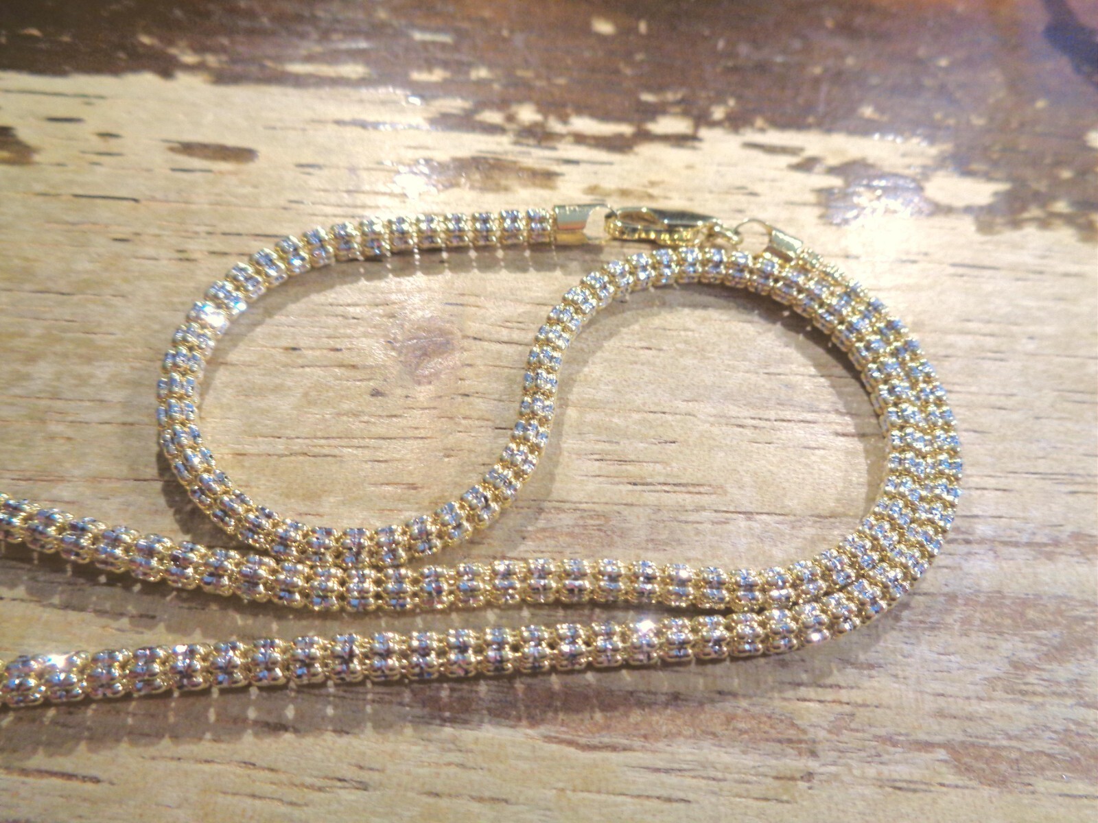 3.5MM 2TONE SOLID 14K YELLOW WHITE GOLD DIAMOND CUT DC ICE CHAIN NECKLACE 16-24″
