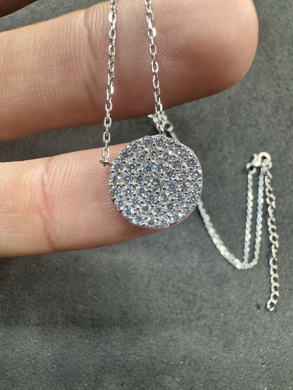 3.9g Sterling Silver 925 CZ Layered Necklace 16”-18” Jewelry lot S