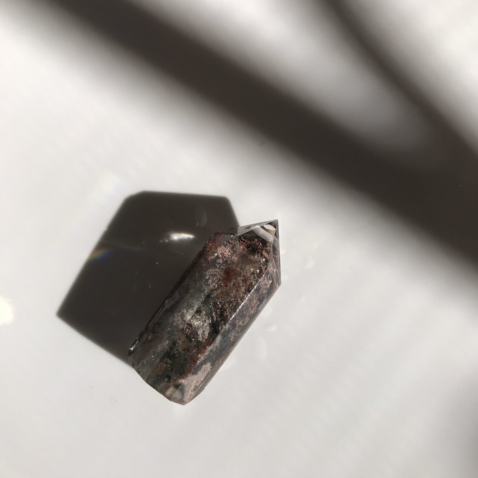 US SELLER Natural Green Phantom Quartz Pendant Pointed Tower Crystal Gem Stone 1
