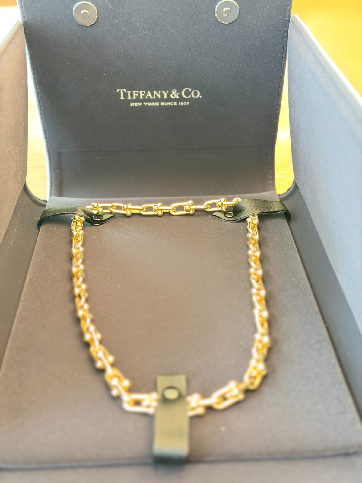 Tiffany & Co. HardWear Medium Link Necklace 18K Yellow Gold 18″ w/ Box