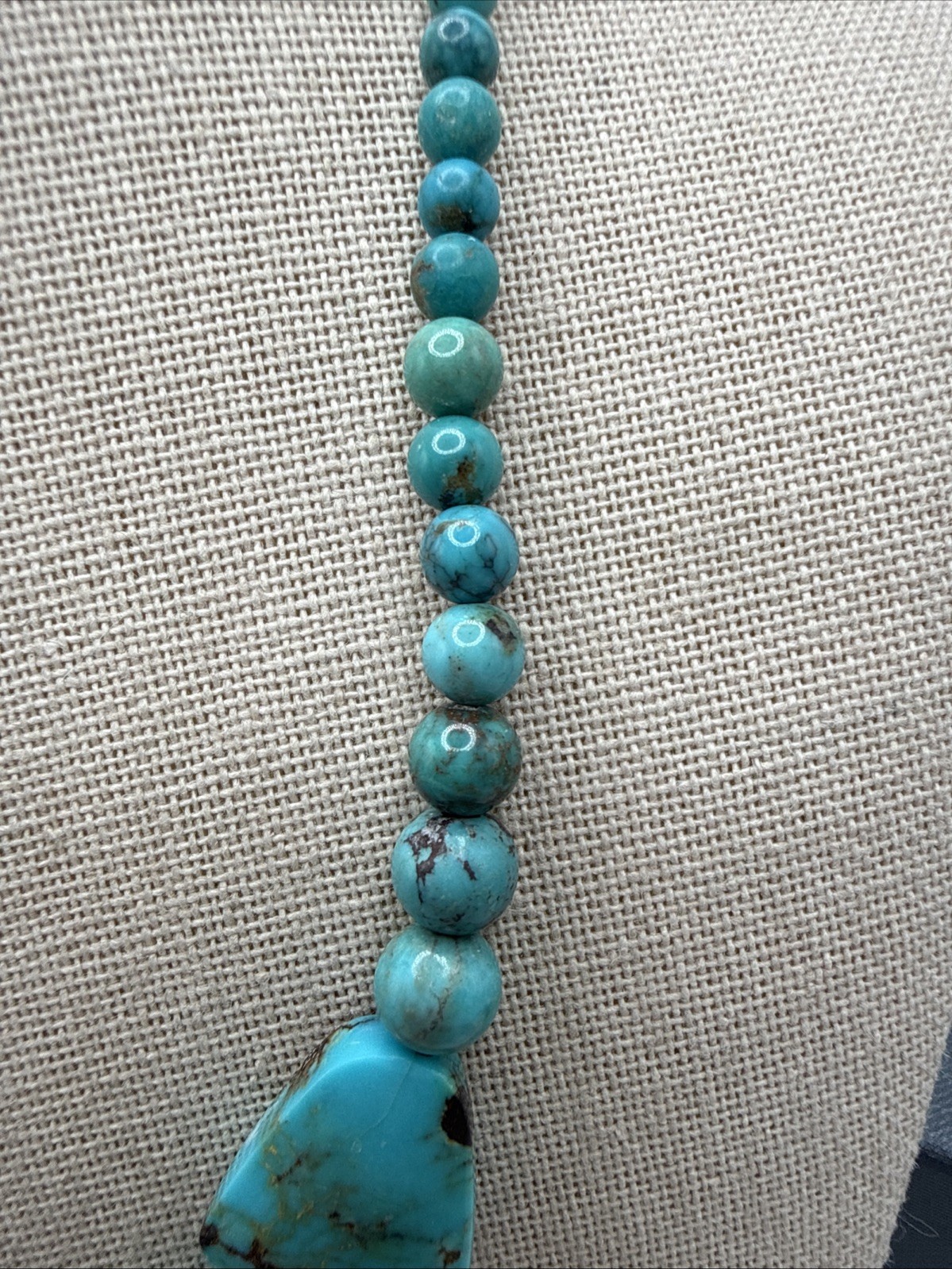 Jay King Natural Mongolian Spider Web Turquoise 925 Necklace NWT Orig. $248