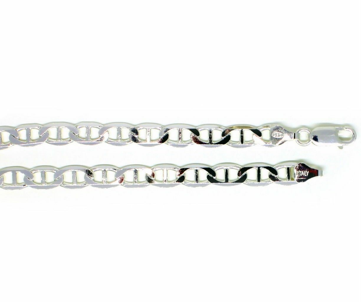 925 Men’s Sterling Silver Mariner Chain Necklace 6.5mm 16 18 20 22 24 26 28 30″