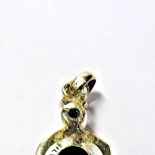 .925 Sterling Silver Red Almadine Garnet Semi Precious Stone Pendant – (#1980)