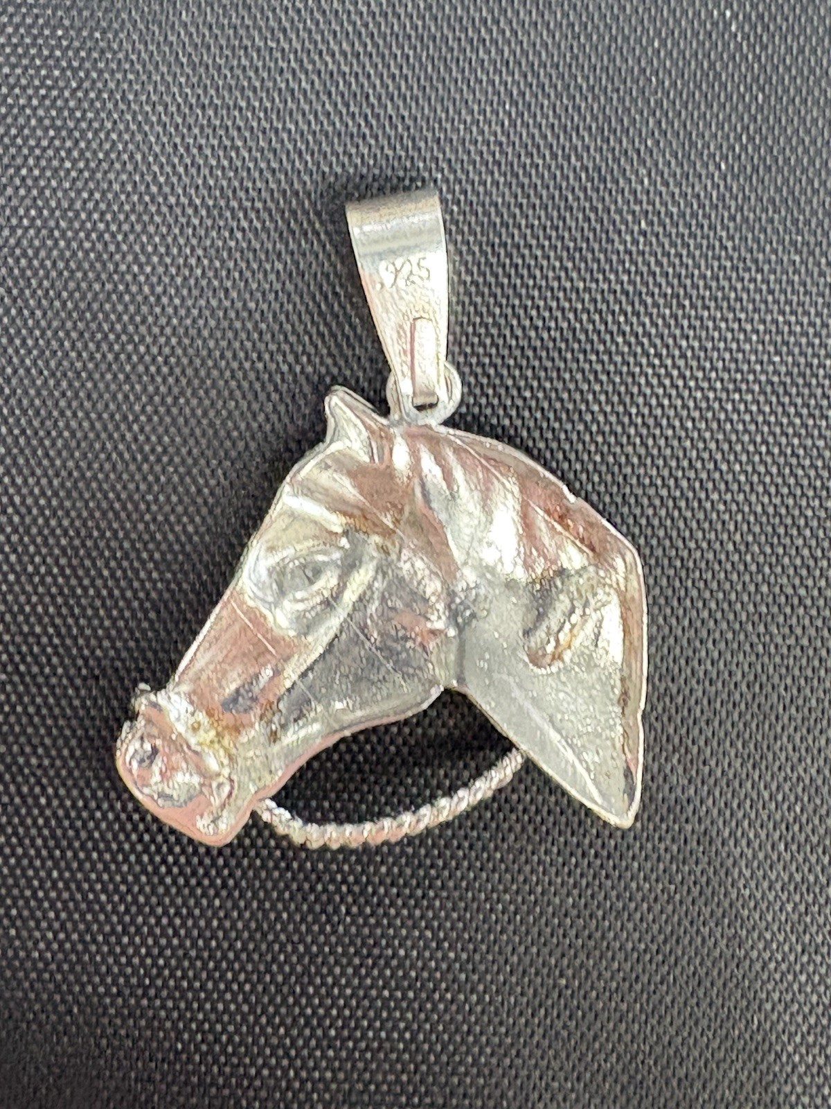925 Sterling Silver Horse Head Pendant