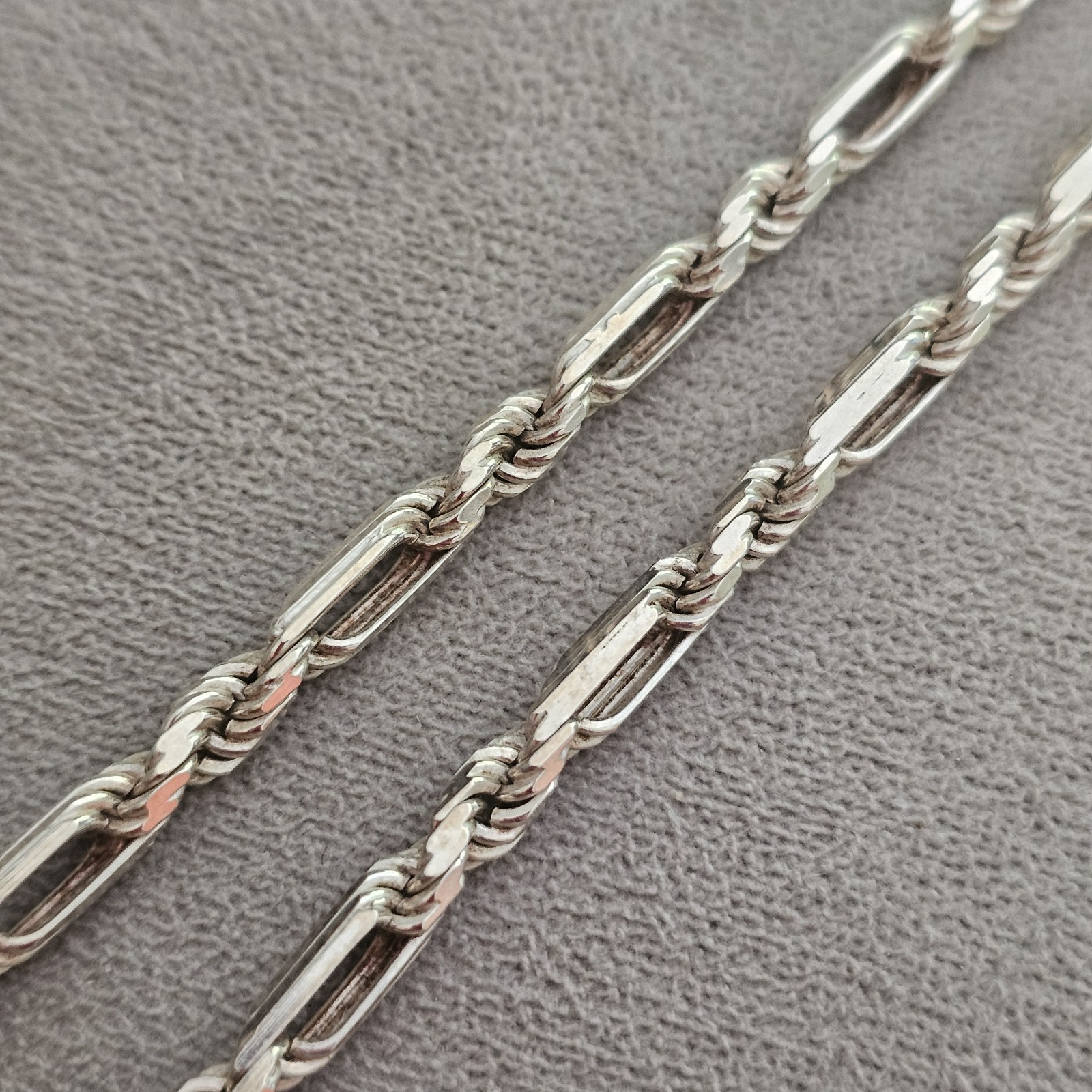 Mens or Ladies Figaro Chain Necklace Solid Sterling New 20 inch
