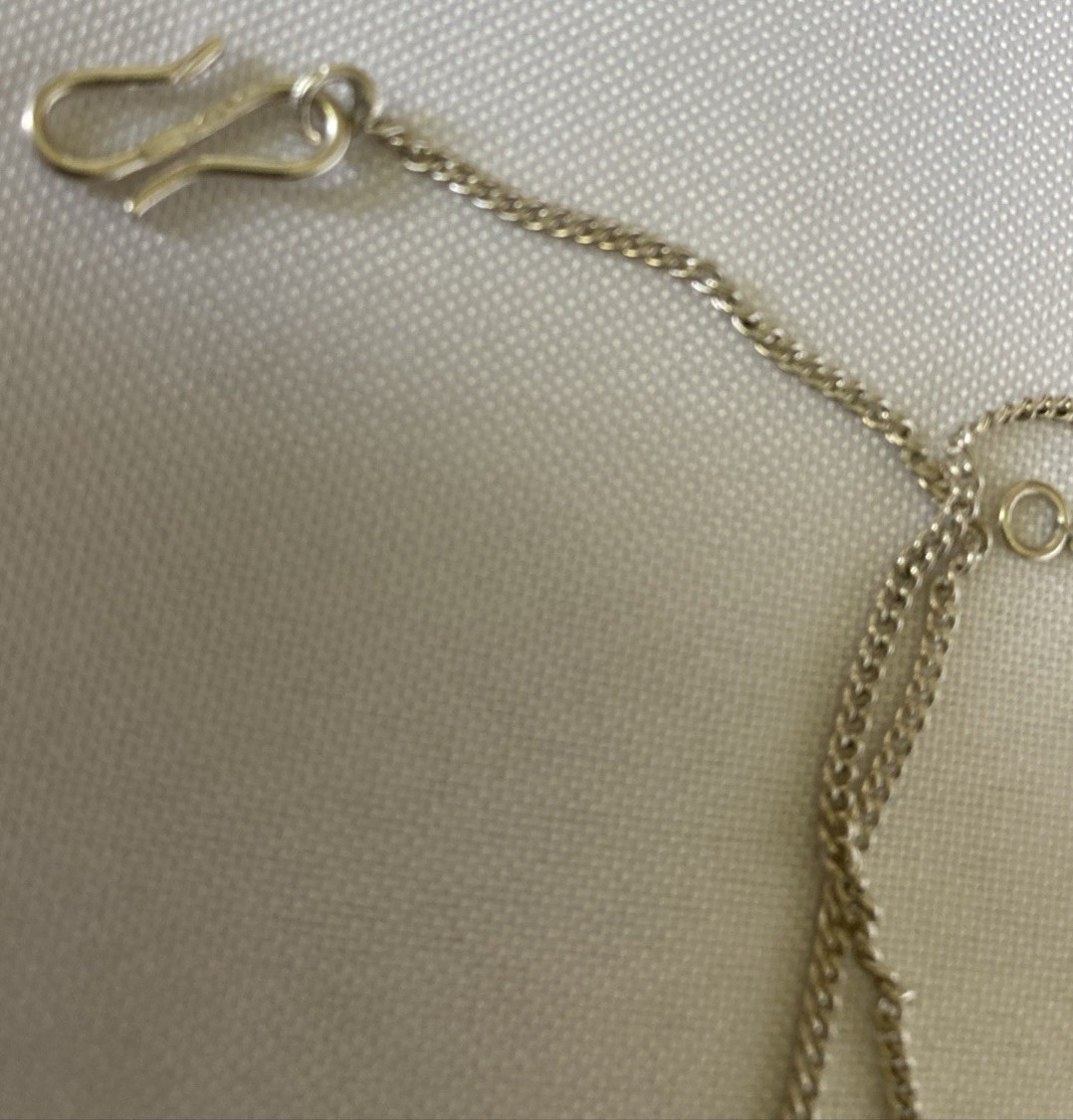 Pendant Necklace Sterling Silver with Black Stones Made in India New