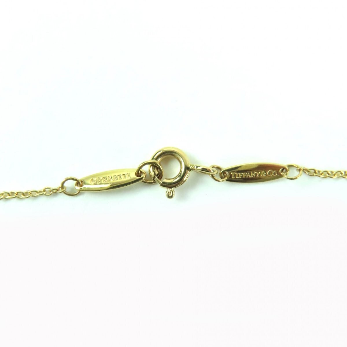 Tiffany & Co. Elsa Peretti 750YG By The Yard 1PD Necklace 0.22ct G VVS2 3EX NONE