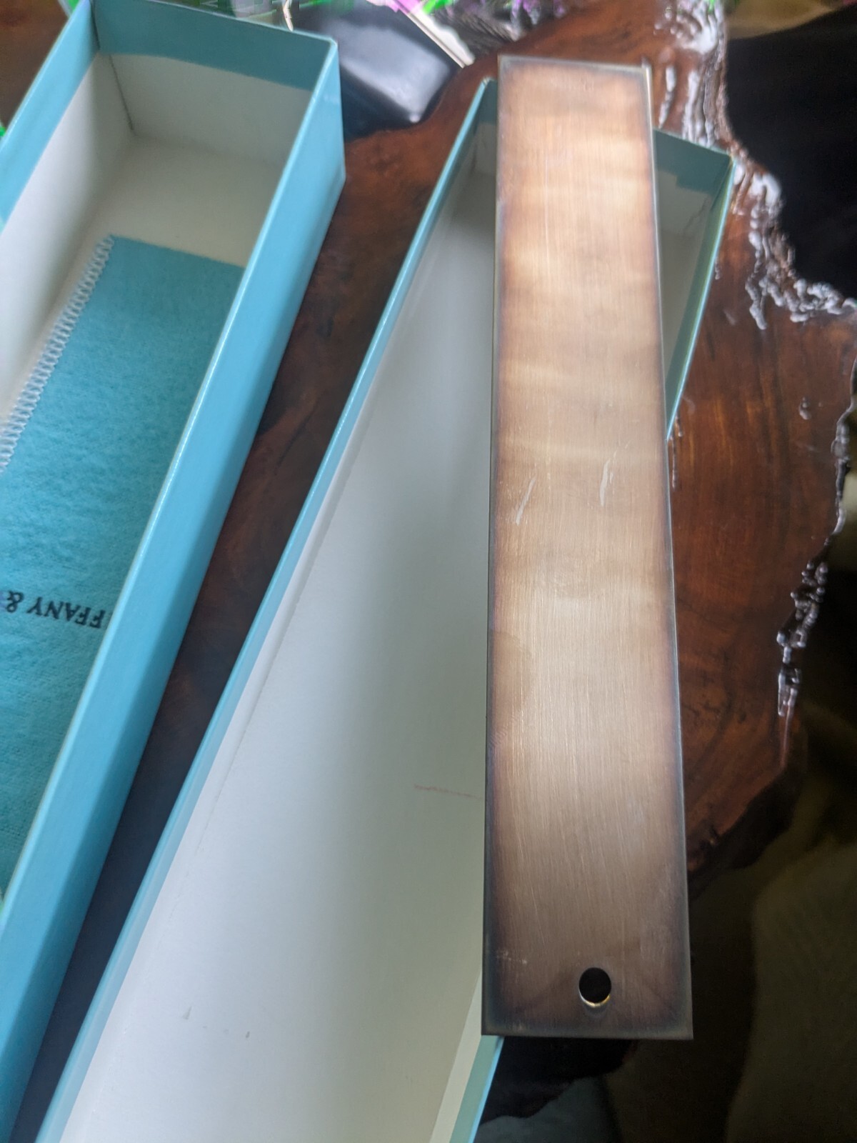 Tiffany & Co 7 inch Ruler Novelty Desk Accessory Silverplate American