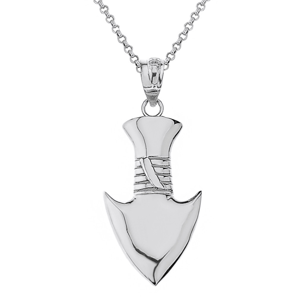 Solid Gold Arrowhead Pendant Necklace (Available in Yellow/Rose/White Gold)